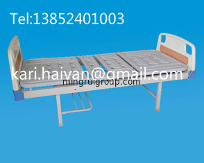 Manual ABS Double Cranks Medical Bed with ABS head and foot board